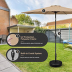 Simple Deluxe 9' Patio Umbrella Outdoor Table Market Yard Umbrella with Push Button Tilt/Crank - Image 4