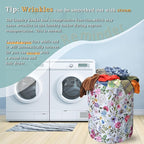 Watercolor Flower Floral Laundry Basket Foldable - Image 6