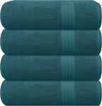 GLAMBURG Premium Cotton 4 Pack Bath Towel Set by GLAMBURG