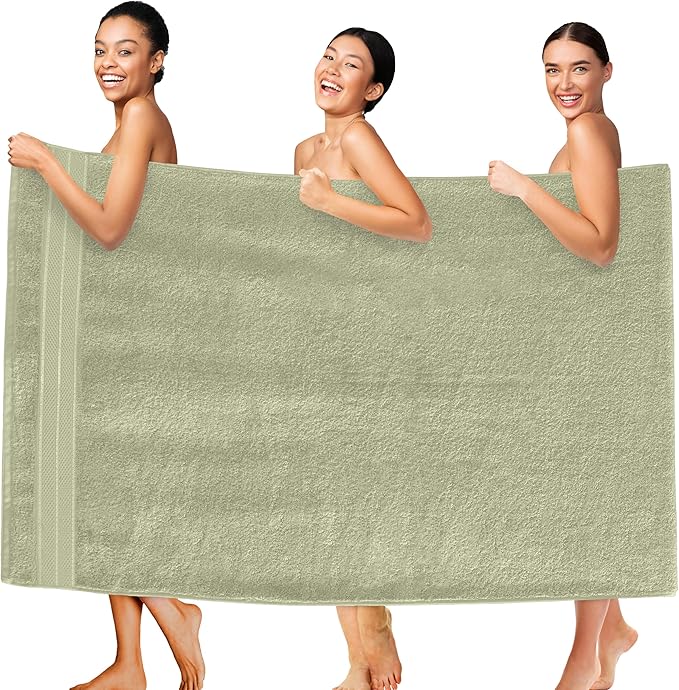 Elegant Comfort Three Line Popcorn Extra Large Luxury Bath Towel by ELEGANTCOMFORT