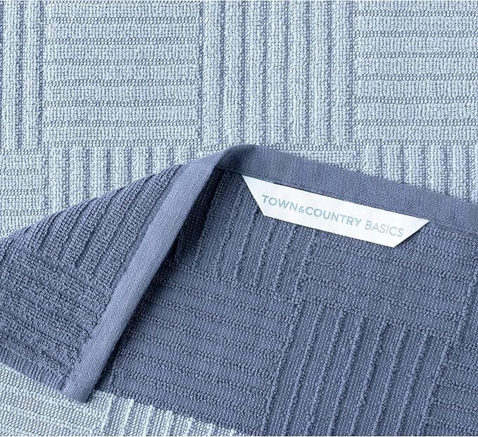 Town & Country Basics Basketweave Antimicrobial Terrycloth Kitchen Towel 4-Pack - Image 4