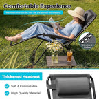 Homall Zero Gravity Chair Patio Folding Lawn Outdoor Lounge Gravity Camp Reclining Lounge Chair with Cup Holder Pillows for Poolside Backyard and Beach Set of 4 (Grey) - Image 4