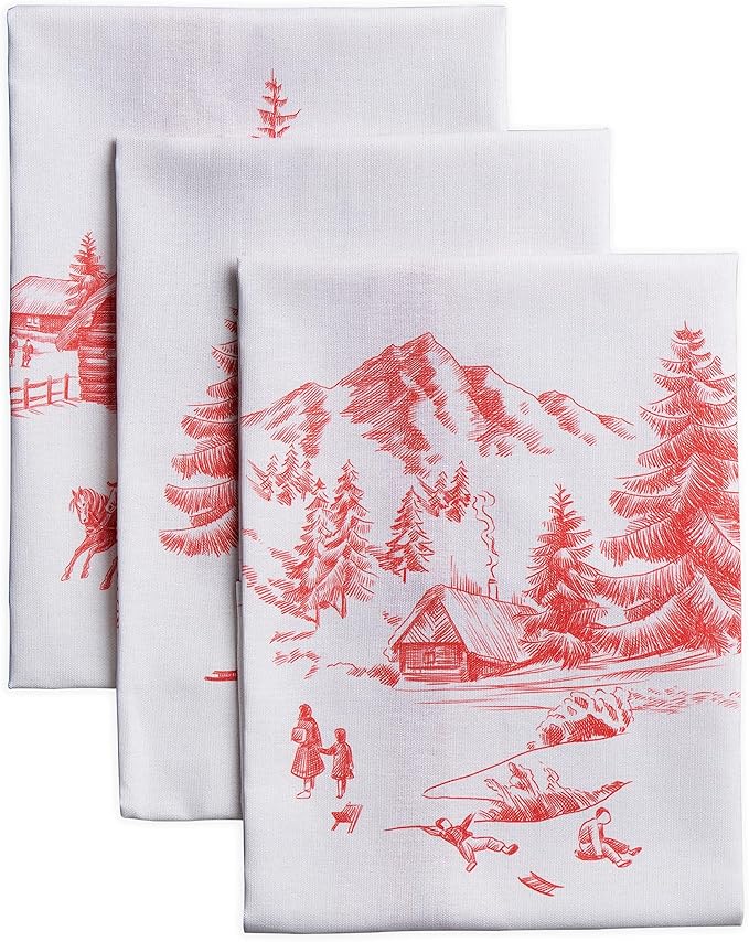 Maison d' Hermine Kitchen Towels Set of 3 100% Cotton 20" x 27.5" Reusable by MaisondHermine