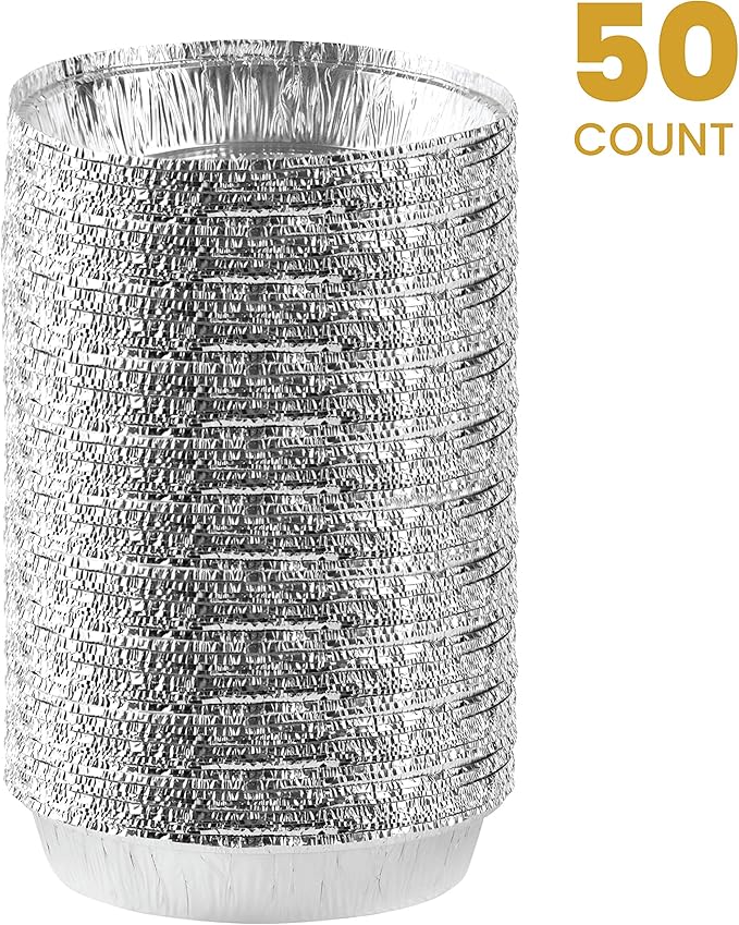 PLASTICPRO 9'' Inch Round Tin Foil Pans Disposable Aluminum, Freezer & Oven Safe - Image 5