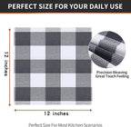 Homaxy 100% Cotton Waffle Weave Check Plaid Dish Cloths, 12 x 12 Inches - Image 5