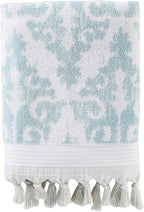 SKL Home Mirage Fringe 100% Turkish Cotton Bath Towel, 54.00" x 28.00" by SKLHomebySaturdayKnightLtd
