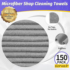 HOMERHYME Microfiber Cleaning Cloth, 150 Pack Grey Cleaning Rags, Bulk - Image 2