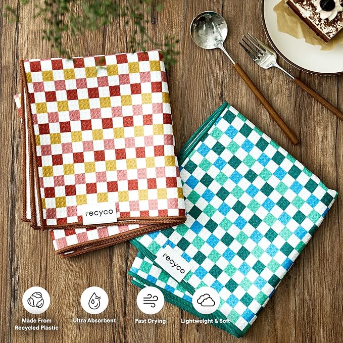 RECYCO Waffle Kitchen Towel Set of 2 - Image 3