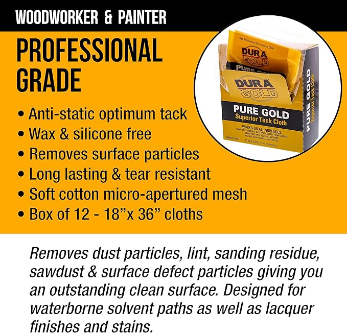 Dura-Gold - Pure Gold Superior Tack Cloth, Woodworking, Automotive Paint - Image 5