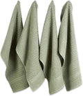 DII Basic Terry Collection Waffle Dishtowel Set, Solid Artichoke, 4 Piece by DII