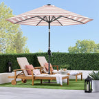 Best Choice Products 10ft Solar Polyester LED Lighted Patio Umbrella w/Tilt Adjustment and UV-Resistant Fabric - Image 3