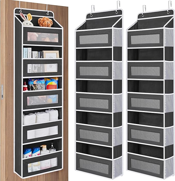 JARLINK 2 Pack Over The Door Organizer Storage, 5 Shelf Hanging Door Organizer by JARLINK