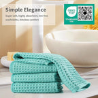 Microfiber Waffle Face Towels, 2 Pieces, Fast Drying, Lint Free 430 GSM - Image 6