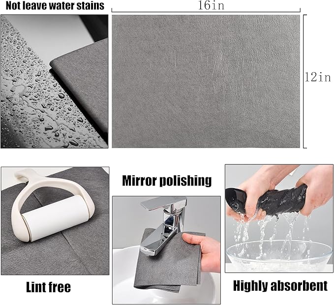 KTT Microfiber Cleaning Cloth, Reusable Thickened Magic Cleaning Cloth.Streak - Image 3
