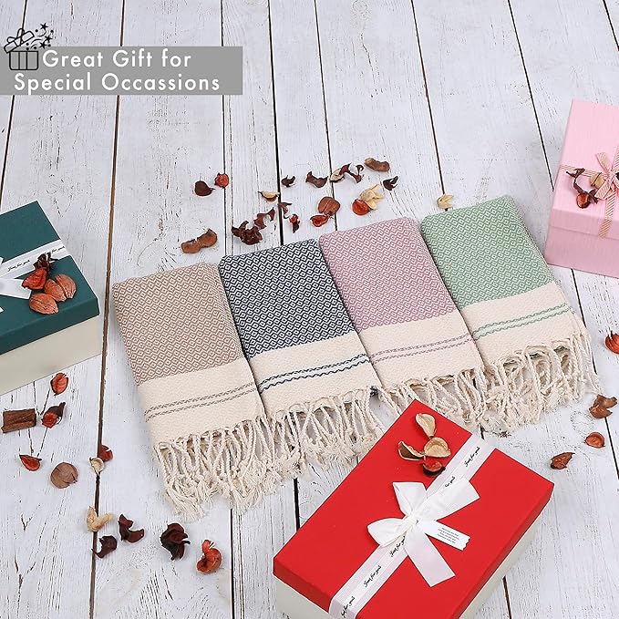 Evelynen Turkish Hand Towels for Bathroom & Kitchen Towels Decorative Set of 2 - Image 5