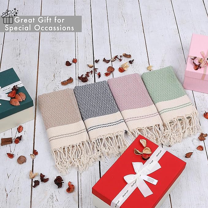 Evelynen Turkish Hand Towels for Bathroom & Kitchen Towels Decorative Set of 2 - Image 5