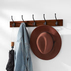 Amazon Basics Rectangular Farmhouse Wall-Mounted Coat Rack - Image 5