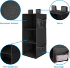 MAX Houser 3-Shelf Hanging Closet Organizers, Collapsible Closet Hanging Shelves - Image 5
