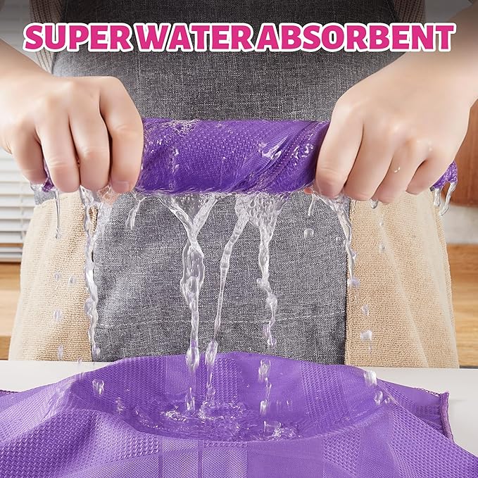 JOYMOOP Microfiber Waffle Weave Cleaning Cloth, Highly Absorbent Kitchen Towels - Image 6