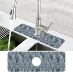 Christmas Forest Sink Faucet Absorbing Mat Pine Spruce Sink Splash Guard Faucet - Image 4