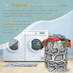 Grey White Snake Texture Laundry Hamper Snake Colorful Laundry Basket - Image 6