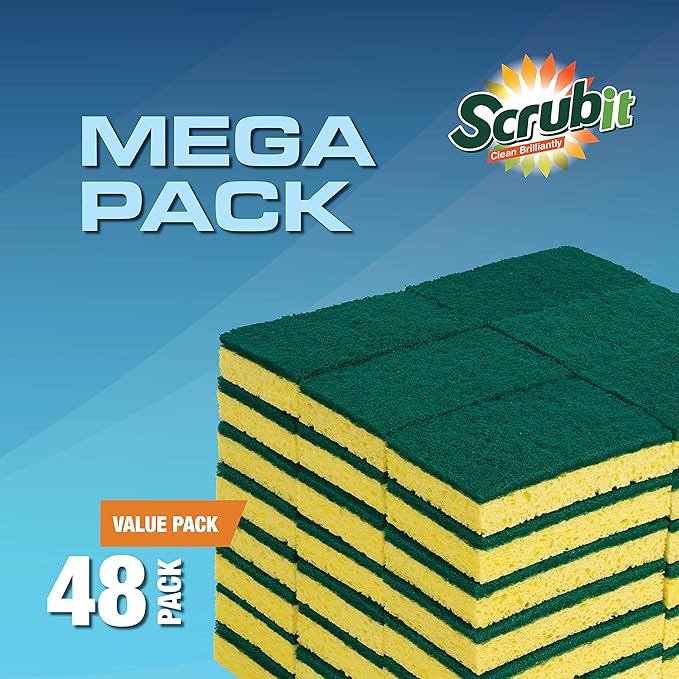 SCRUBIT 48 Pack Heavy Duty Scrub Sponges - Image 2