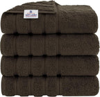 American Soft Linen Luxury 4 Piece Bath Towels, 600 GSM 100% Cotton Turkish by AmericanSoftLinen