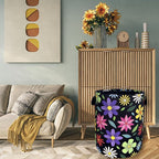 Colorful Hippie Flower Laundry Basket Art Flowers Foldable Funny Laundry Hamper - Image 7