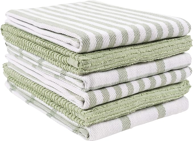 KAF Home Premium Kitchen Towels, Large 100% Cotton, Flat & Terry Absorbent Dish - Image 4