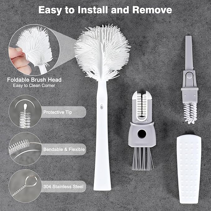 Straw Cleaner Brush Bottle Brush Kit - Image 3
