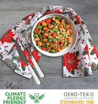 Urban Villa Christmas Kitchen Towels Pine Cone Print Multi Color, 100% Cotton - Image 2