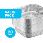 MontoPack 8” Disposable Aluminum Foil Square Baking Pans | 8 x 8 Cake Pan Tin - Image 2