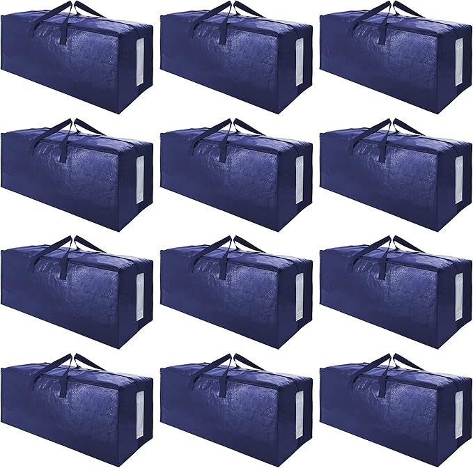 SWEET DOLPHIN 12 Pack Extra Large Moving Bags by SWEET+DOLPHIN