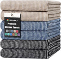 Homaxy Premium Kitchen Towels, Large Cotton Kitchen Hand Towels, Flat and Terry by Homaxy