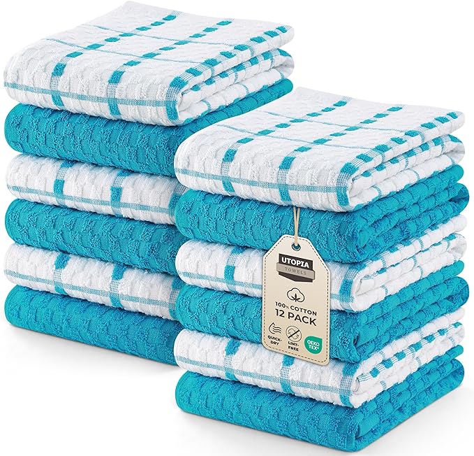 Utopia Towels - Kitchen Towels 12 Pack, 15 x 25 Inches, 100% Ring Spun Cotton by UTOPIATOWELS