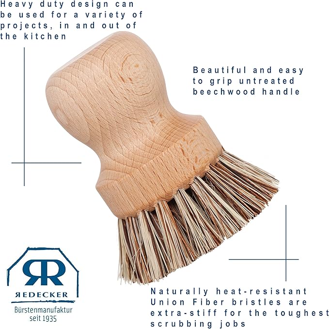 REDECKER Natural Fiber Bristle Pot Brush - Image 4