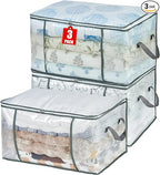 80L Clear Large Storage Bag, Clothes Storage Containers by MKOKYD