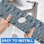 Christmas Forest Sink Faucet Absorbing Mat Pine Spruce Sink Splash Guard Faucet - Image 6