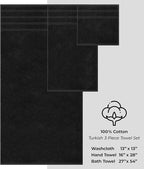 American Soft Linen Premium 3 Piece Towel Set, 1 Bath Towel 1 Hand Towel 1 - Image 4