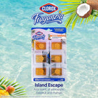 Clorox Fraganzia Stick-On Gel Fresheners, Island Escape Trash Can Deodorizer Up - Image 3