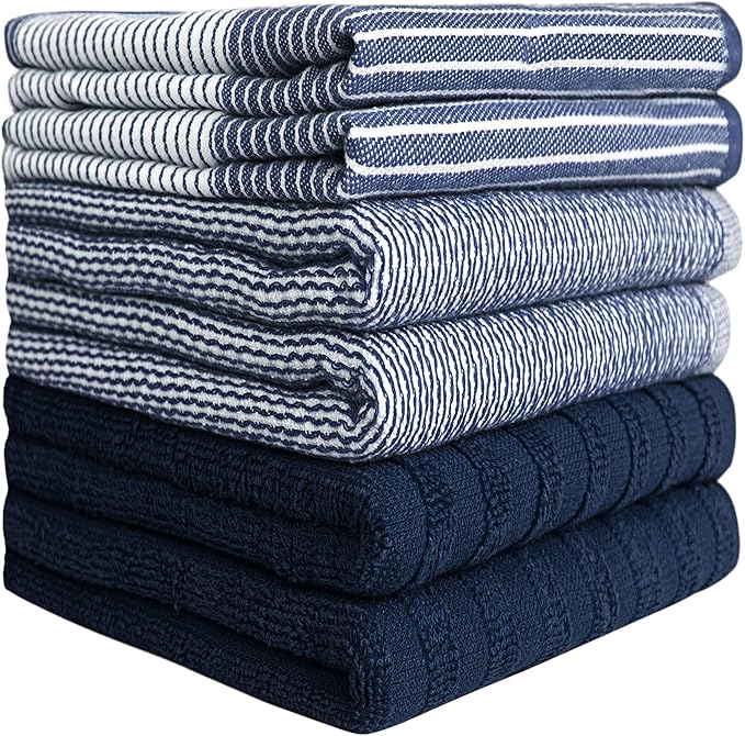 Premium Kitchen Towels | Large Cotton Dish Towels | Flat & Terry Highly - Image 2