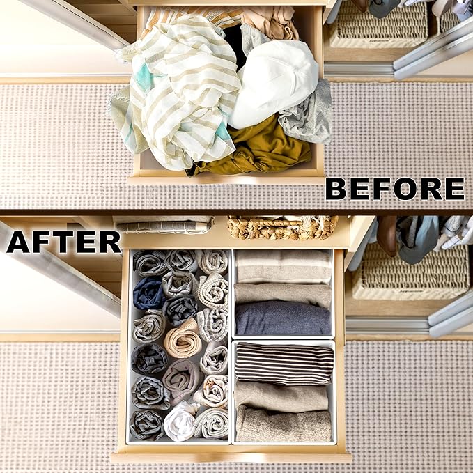 SIMPLE HOUSEWARE Foldable Drawer Organizer - Image 3