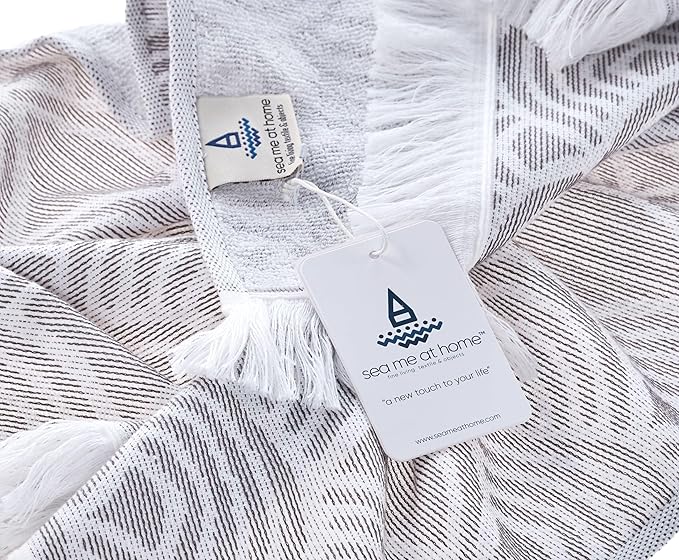 sea me at home Kitchen Towels Decorative Set of 2, Turkish Hand Towels - Image 5