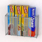 Simple Houseware Over Cabinet Door Organizer, 12.5"Wx3.75"Dx18"H, Mesh Silver - Image 4
