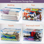 Clear Vinyl Zippered Storage Bags 40L Sturdy Storage Bags - Image 4