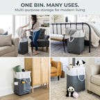 Laundry Basket with Wheels – Foldable, Space-Saving, Fabric Slim Laundry Hamper - Image 9