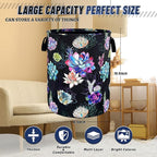 Colorful Cactus Flowers Laundry Basket Oxford Cloth Cactus Laundry Hamper - Image 3
