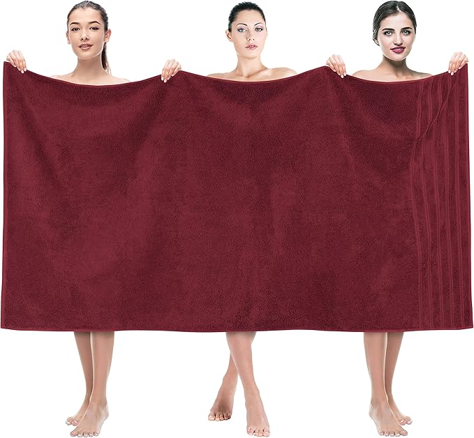 American Soft Linen 35x70 Jumbo Large Bath Towel, 600 GSM 100% Cotton Turkish by AmericanSoftLinen