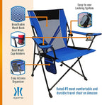 Kijaro Dual Lock Folding Camp Chairs - Versatile for Sports, Outdoors & Lawns - Locks Positions - Maldives Blue - Image 5