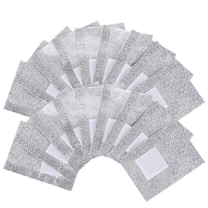 BTYMS 400 Pcs Gel Nail Polish Remover Wraps Nail Foil Wraps Soak Off Cotton by BTYMS